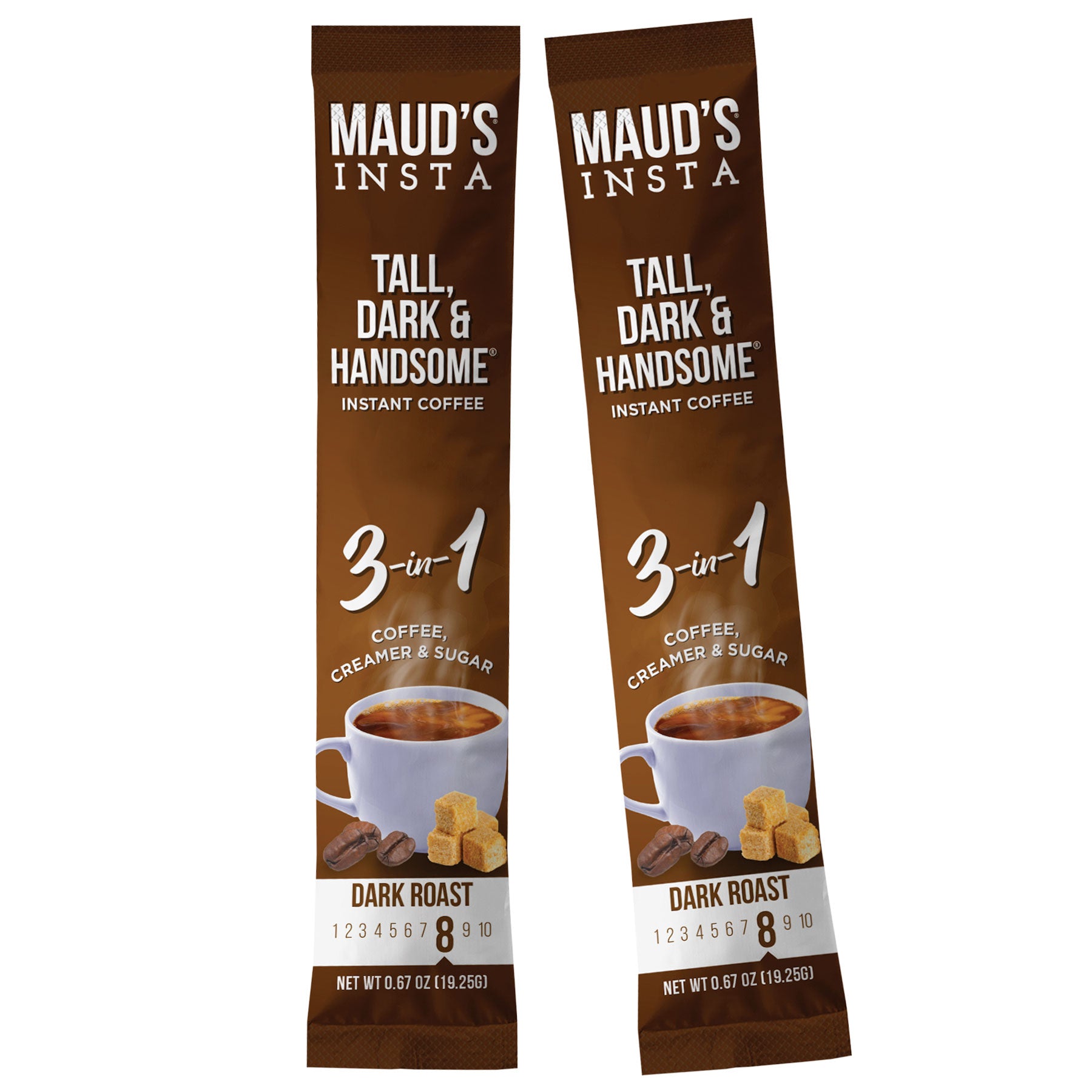 Maud's Instant Dark Roast 3-in-1 Coffee Mix - Rich & Bold Flavor for Home, Office & Travel - Perfect for Busy Mornings & On-the-Go Lifestyles