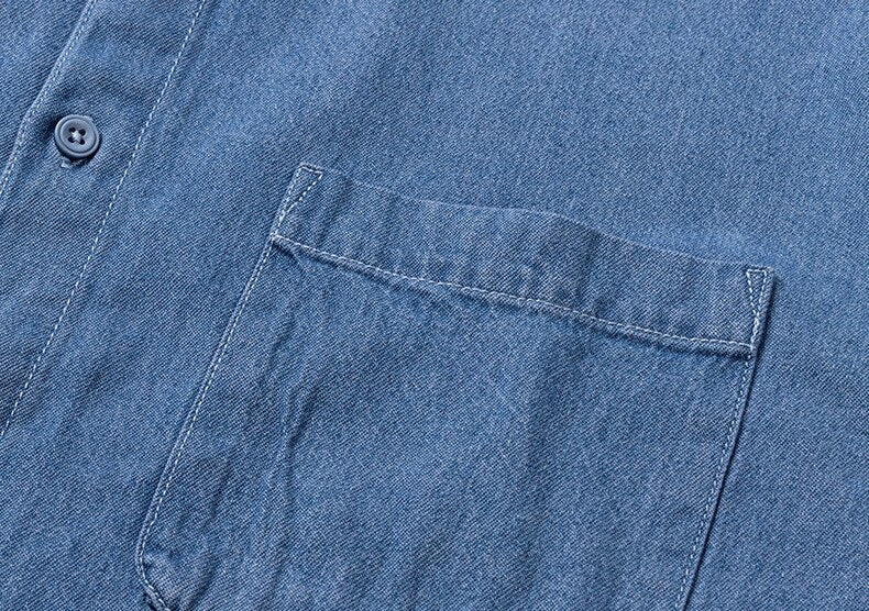 Business Casual Denim Shirt for Men - Comfortable Stretch Work Shirt - Office Wear & Smart Casual Outfits
