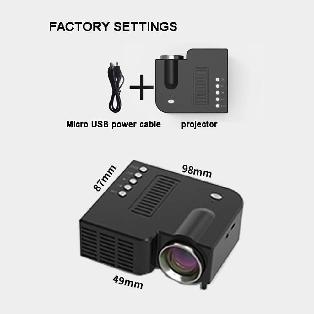XIXIDIAN Mini Projector - Portable HD 1080P Projector with Wireless Screen Mirroring, Home Theater & Surround Sound Connectivity | Perfect for Movie Nights, Gaming & Outdoor Entertainment