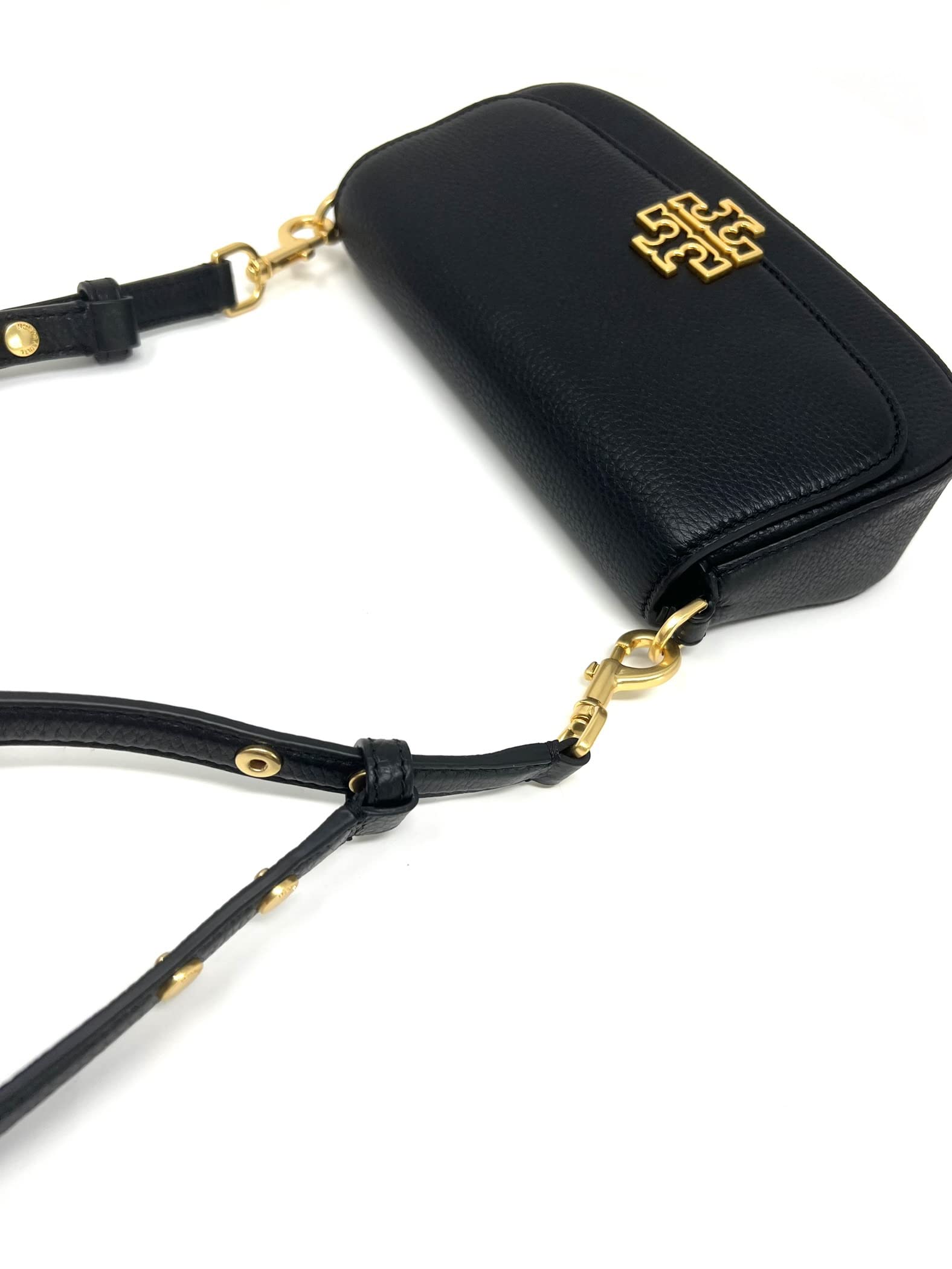 Tory Burch Britten Convertible Crossbody Bag 138772 - Black Leather Shoulder Purse for Women, Perfect for Work, Travel & Everyday Use