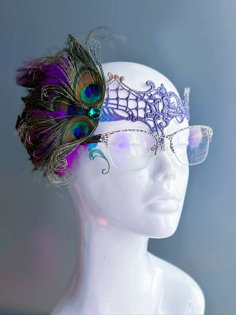 Stylish Purple Eyeglass Mask - UV Protection & Comfortable Fit for Outdoor Activities, Sports, and Daily Wear