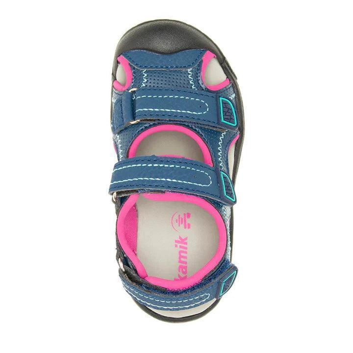 Kamik Seaturtle 2 Big Kids' Waterproof Sandals - Comfortable & Durable Beach, Pool & Outdoor Play Shoes for Boys & Girls