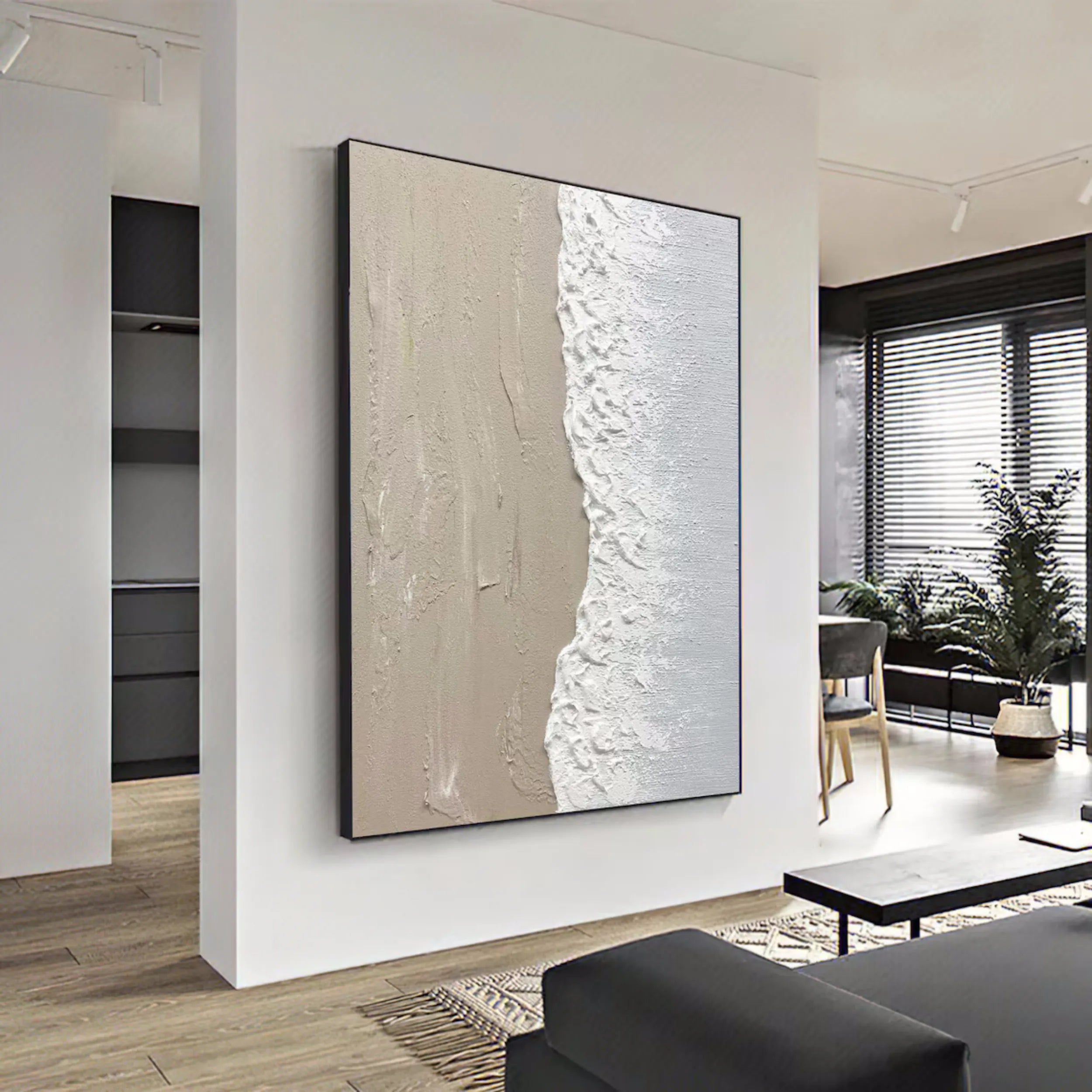 Minimalist Textured Plaster Art Painting - Modern Abstract Wall Decor for Living Room, Bedroom & Office | #MM183