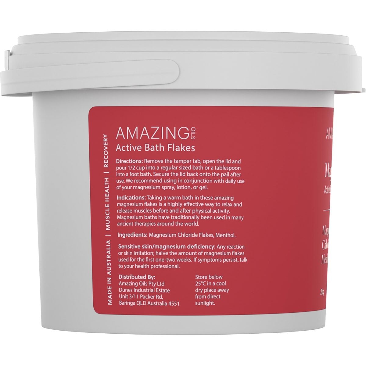 Premium Magnesium Chloride Bath Flakes with Menthol for Relaxation & Muscle Relief - Detox & Soothe Sore Muscles After Workout or Stressful Day