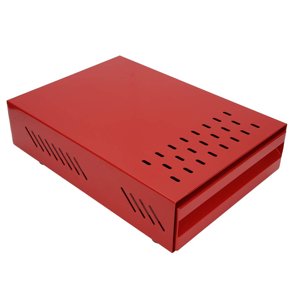 Premium Coffee Ground Container with Anti-Skid Base - Drawer Style Knock Box for Espresso Bars & Coffee Shops (Red) - Perfect for Baristas & Home Brewing Stations
