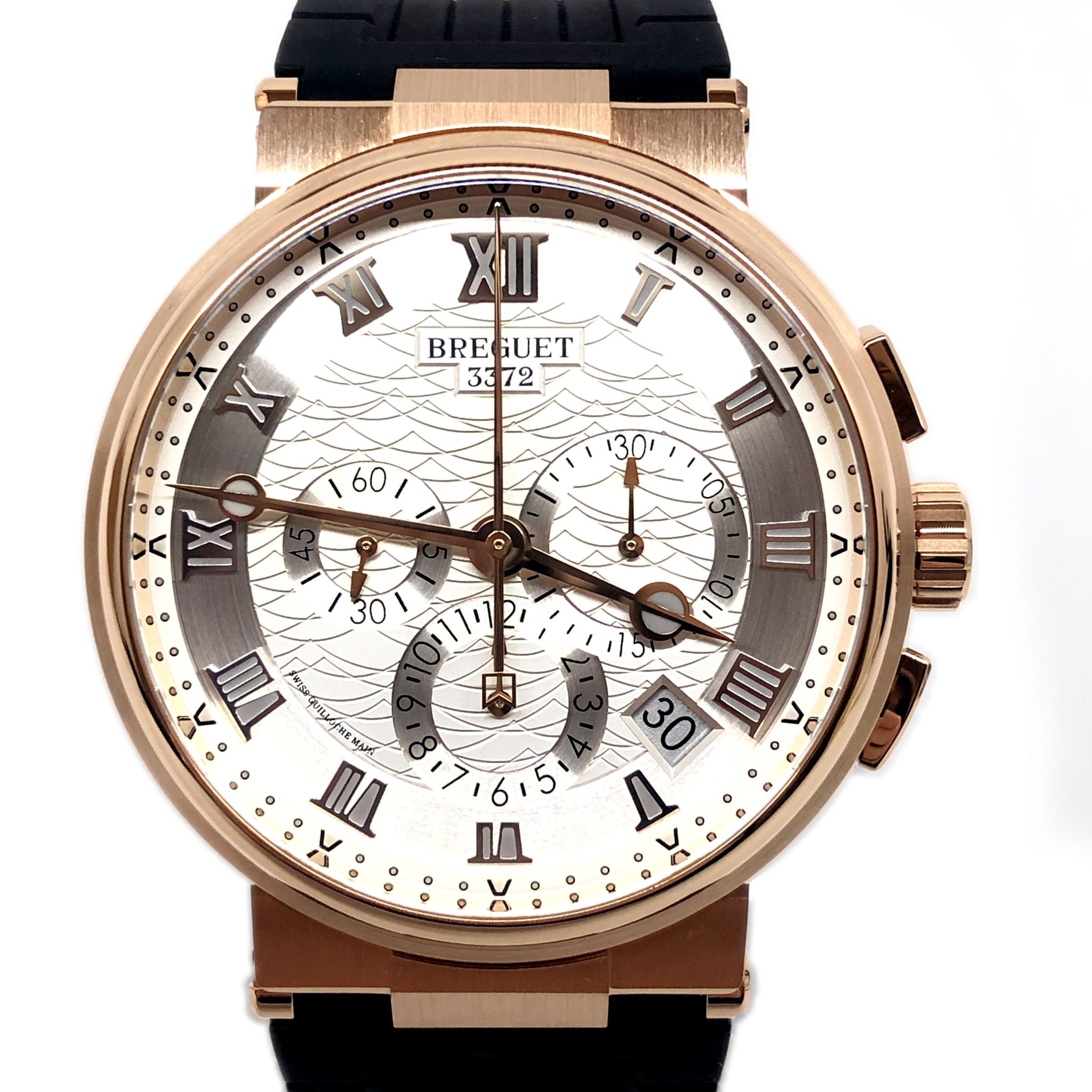 Breguet Marine 5527 Chronograph 18K Rose Gold Men's Luxury Watch - Elegant Timepiece for Business, Formal Events & Special Occasions