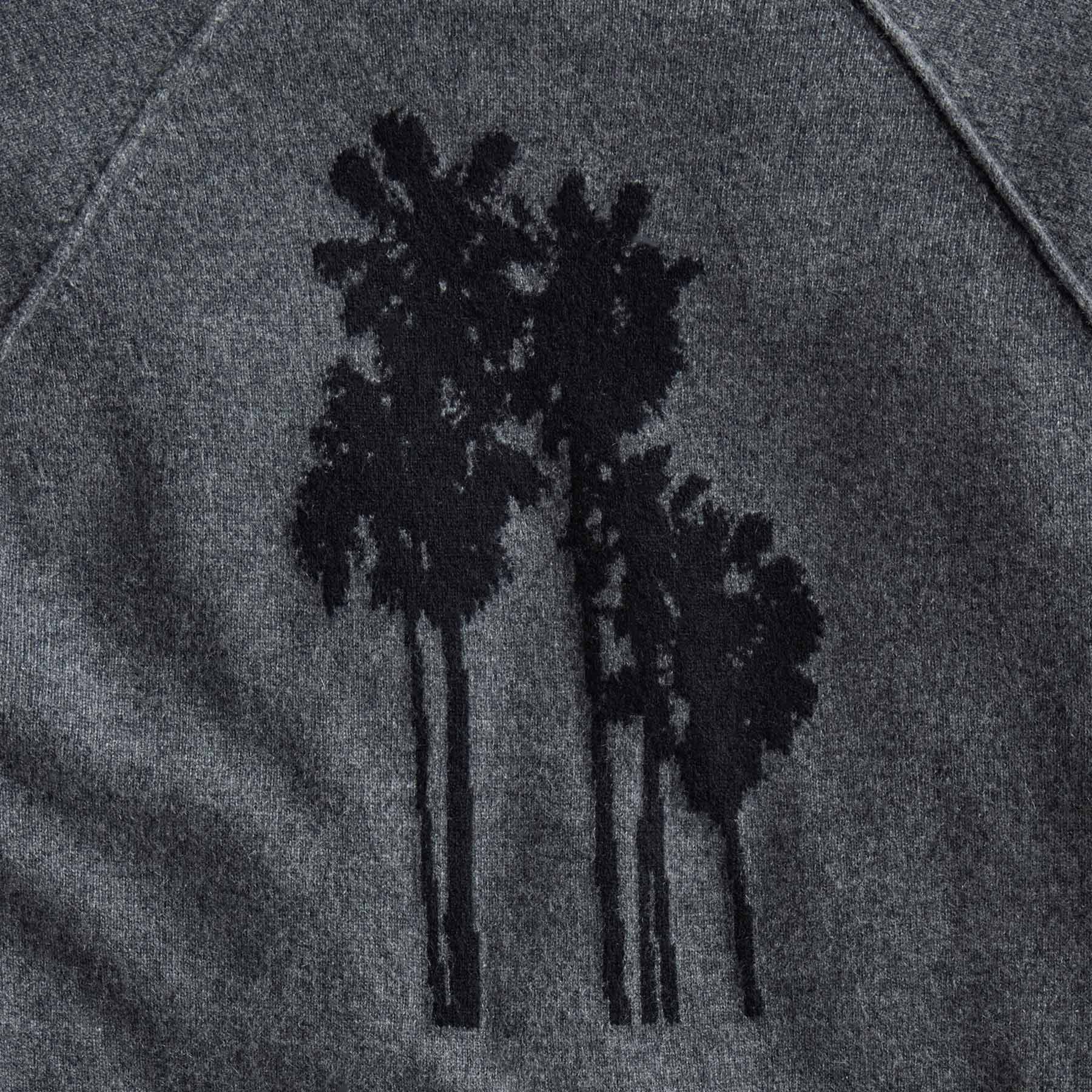 Palm Tree Cashmere Raglan Flannel Shirt - Black | Soft & Cozy Men's Winter Wear for Casual Outings & Layering