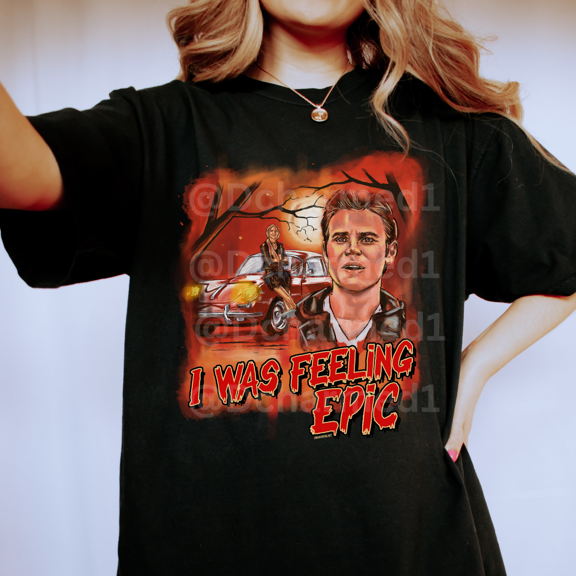 Stefan Shirt - 'I Was Feeling Epic' TVD Inspired T-Shirt - Perfect for Vampire Diaries Fans, Casual Wear & Gifts
