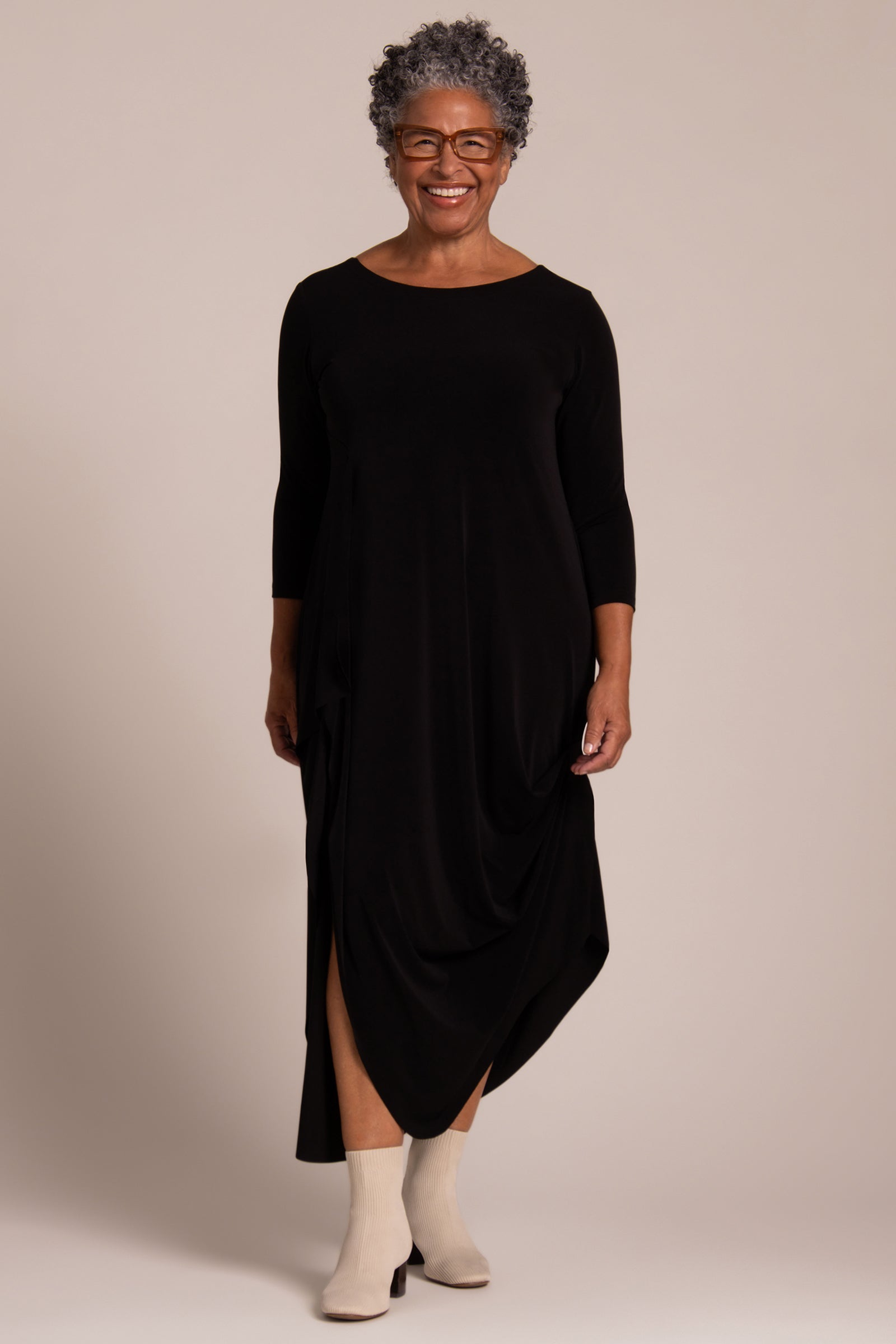 Elegant Black Drama Dress for Women - Perfect for Theater, Parties & Special Occasions | Formal Evening Gown