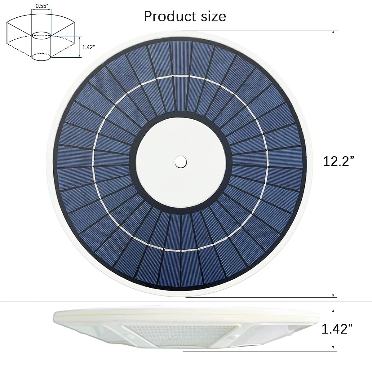 Solar Flag Pole Light Outdoor - 266 LED, 4200lm Super Bright Waterproof Solar Powered Flagpole Light for 15-25 Ft Flag Poles, 0.5