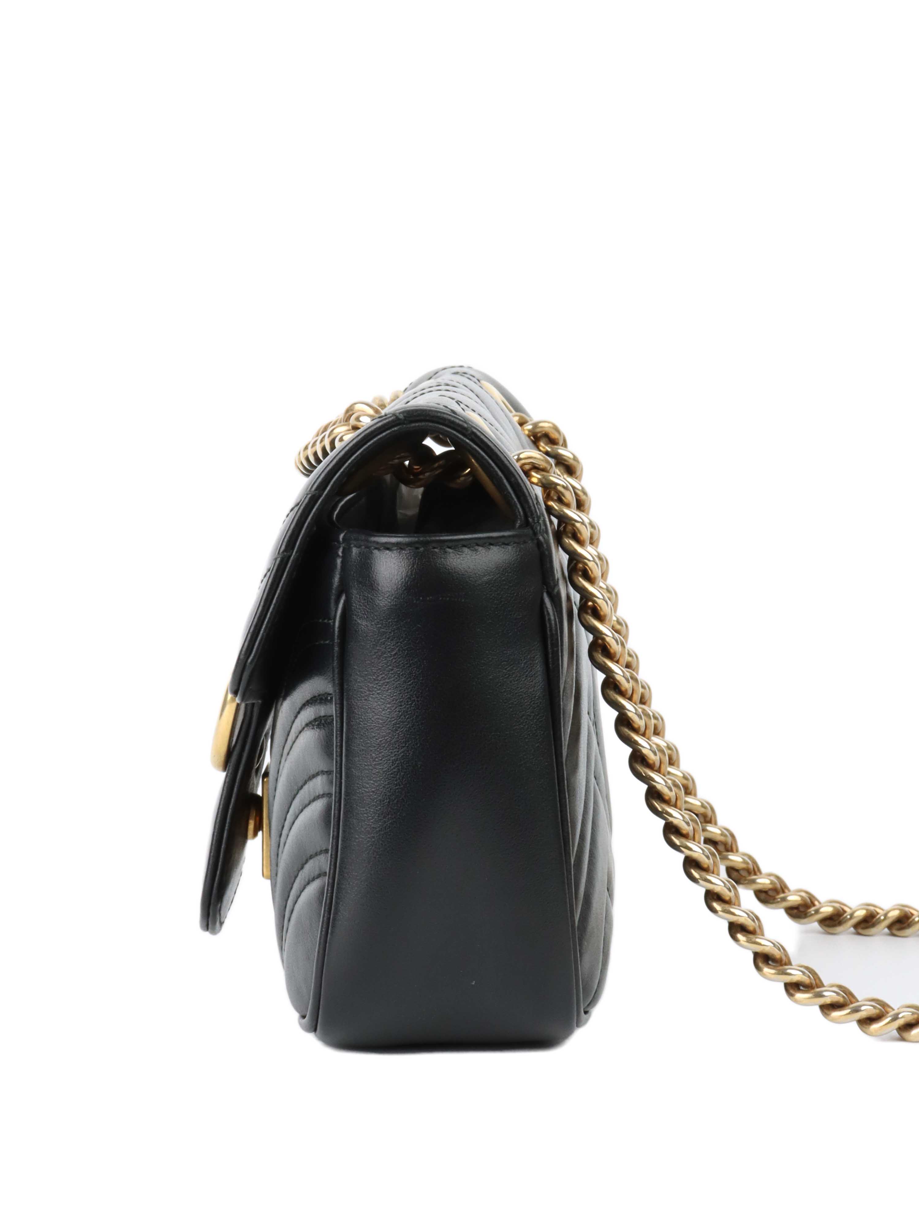 Gucci Black Mini Marmont Shoulder Bag - Luxury Leather Crossbody Purse for Women, Perfect for Date Night & Evening Events