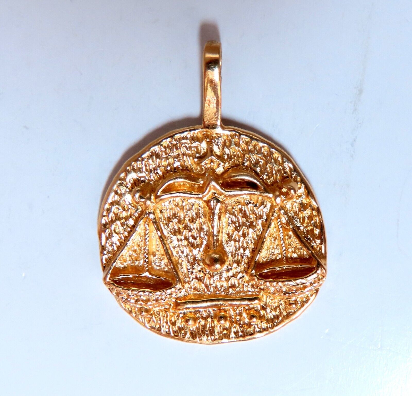 14K Solid Gold Libra Zodiac Charm Necklace - Handmade Horoscope Pendant for Women - Perfect Gift for Birthday, Anniversary & Everyday Wear