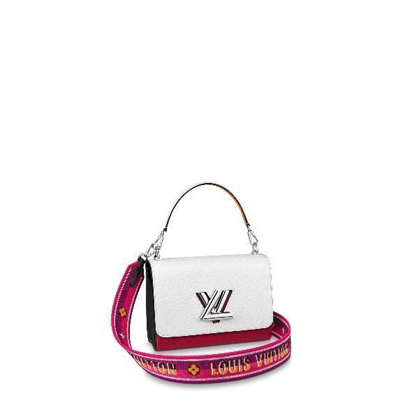 Louis Vuitton Twist MM Handbag in Epi Leather - White & Scarlet Red | Luxury Crossbody Bag for Women, Perfect for Parties & Evening Events