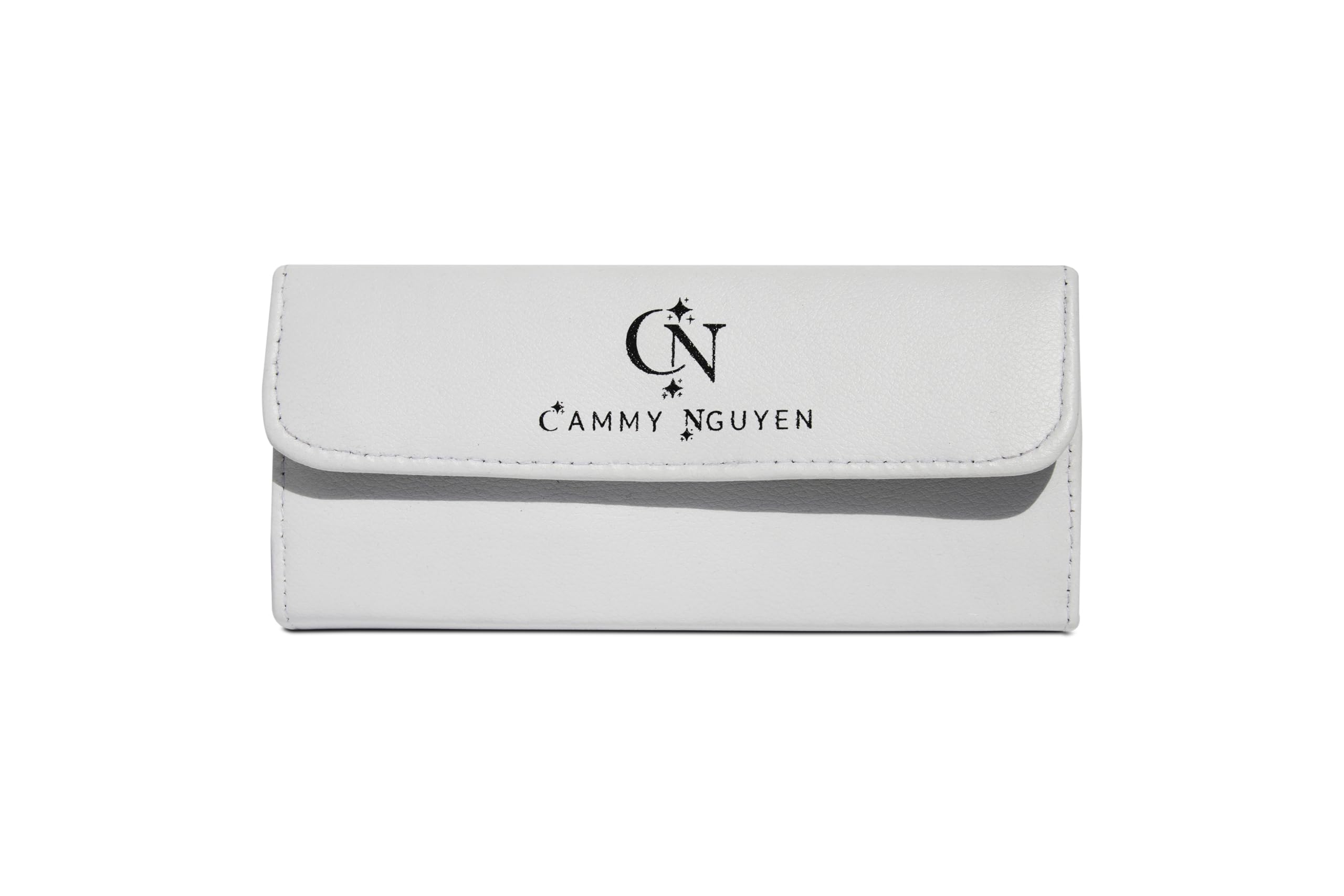 Professional Lash Tweezer Holder - 10-Slot Organizer with Soft Storage Case for Eyelash Extensions (White) | Perfect for Salon, Spa & Home Use
