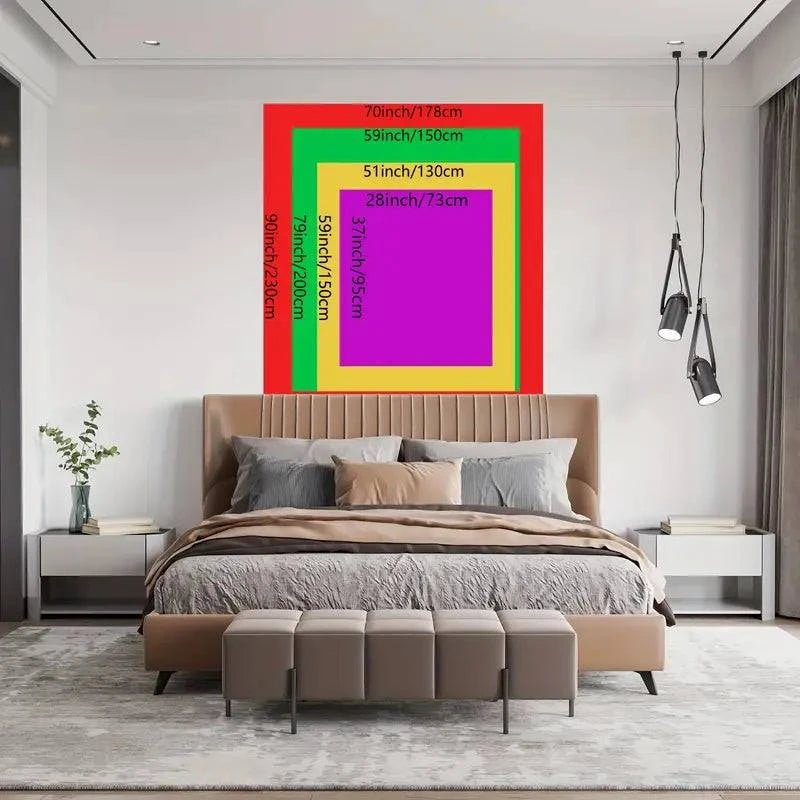 Lion Tapestry Wall Hanging - UV Reactive Glow in The Dark Art Decor for Bedroom, Dorm & Festival - Unique Hippie Boho Tapestry for Home Decor