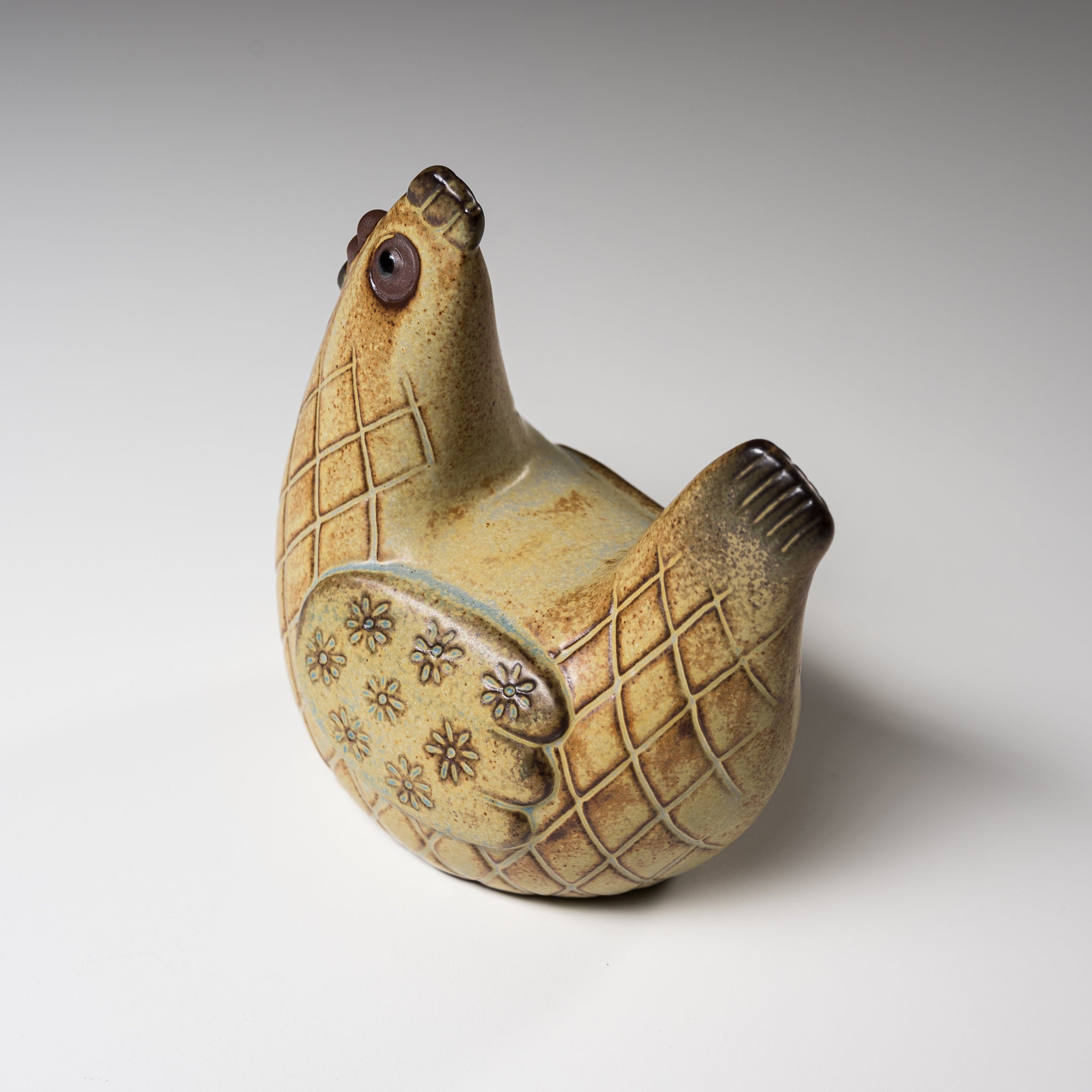 Seto Ware KASHIWA Animal Ornament - Handcrafted Japanese Ceramic Chicken Figurine | Home Decor, Gift Idea, Collectible Art Piece for Shelf Display & Japanese Culture Enthusiasts