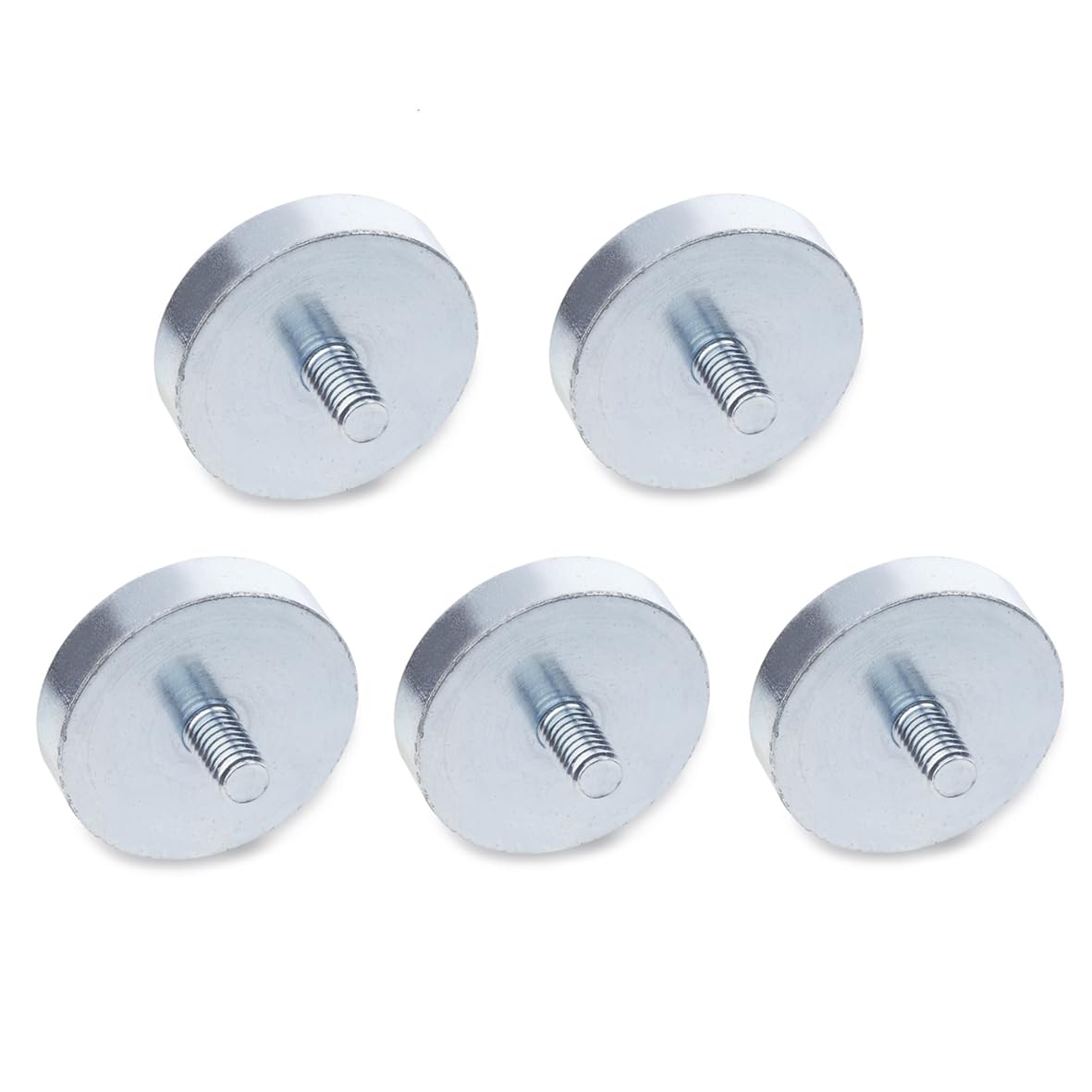 Ganter GN 50.3 RF M3 External Thread Magnets - Silver (5 Pack) - Perfect for Industrial Fastening & DIY Projects