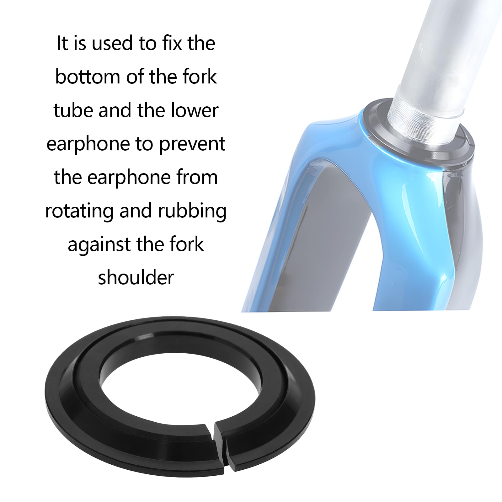 eMagTech Bicycle Front Fork Adapter Kit - Tapered Steer Ring & Tube Conversion for 52/55/56mm Headset Bearings | Perfect for MTB & Road Bike Upgrades | DIY Bike Repair & Maintenance Solution