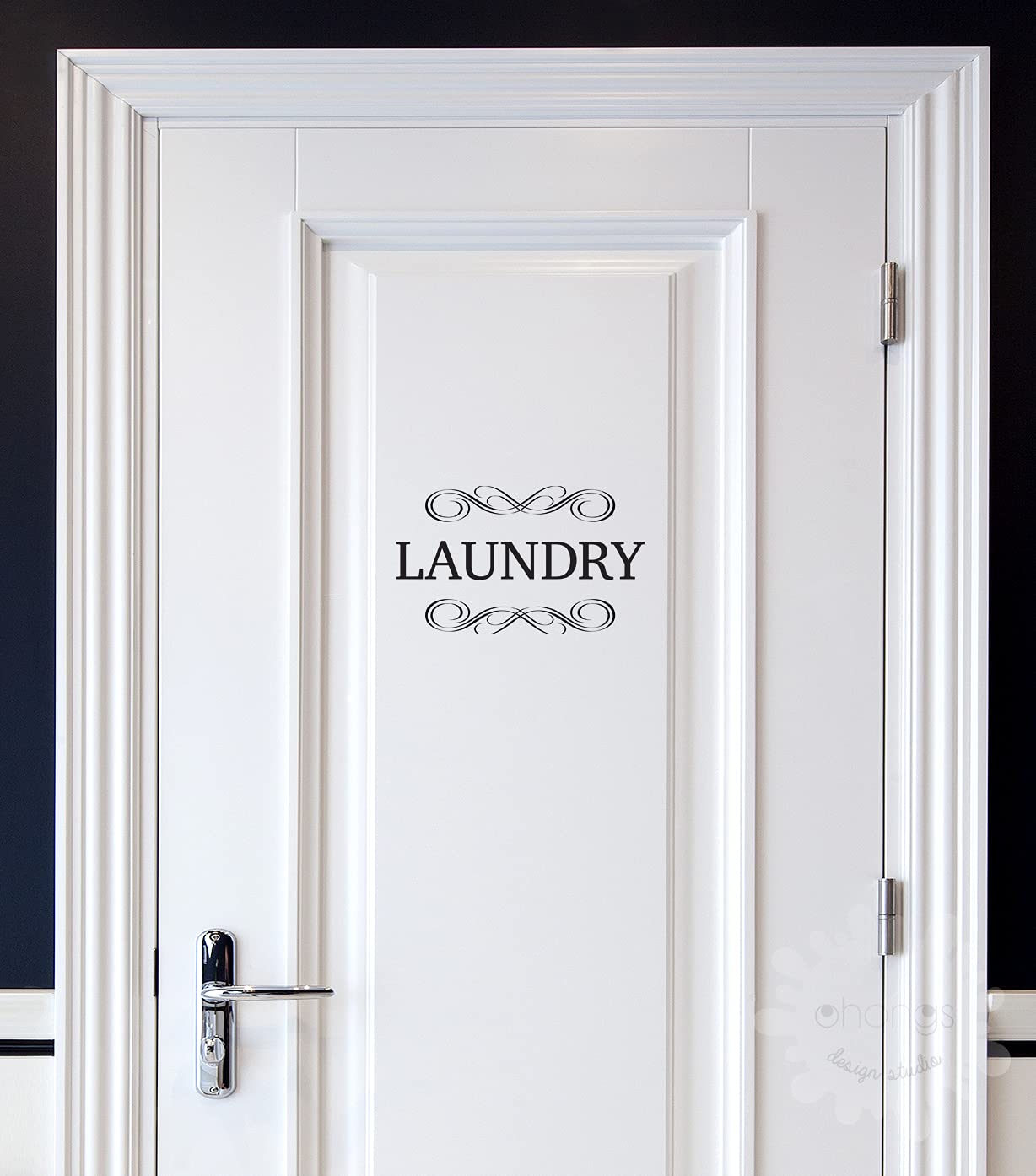 Custom Vinyl Letter Decals for Laundry, Pantry, Restroom & Office Doors - Personalized Door Stickers for Home & Business Decor