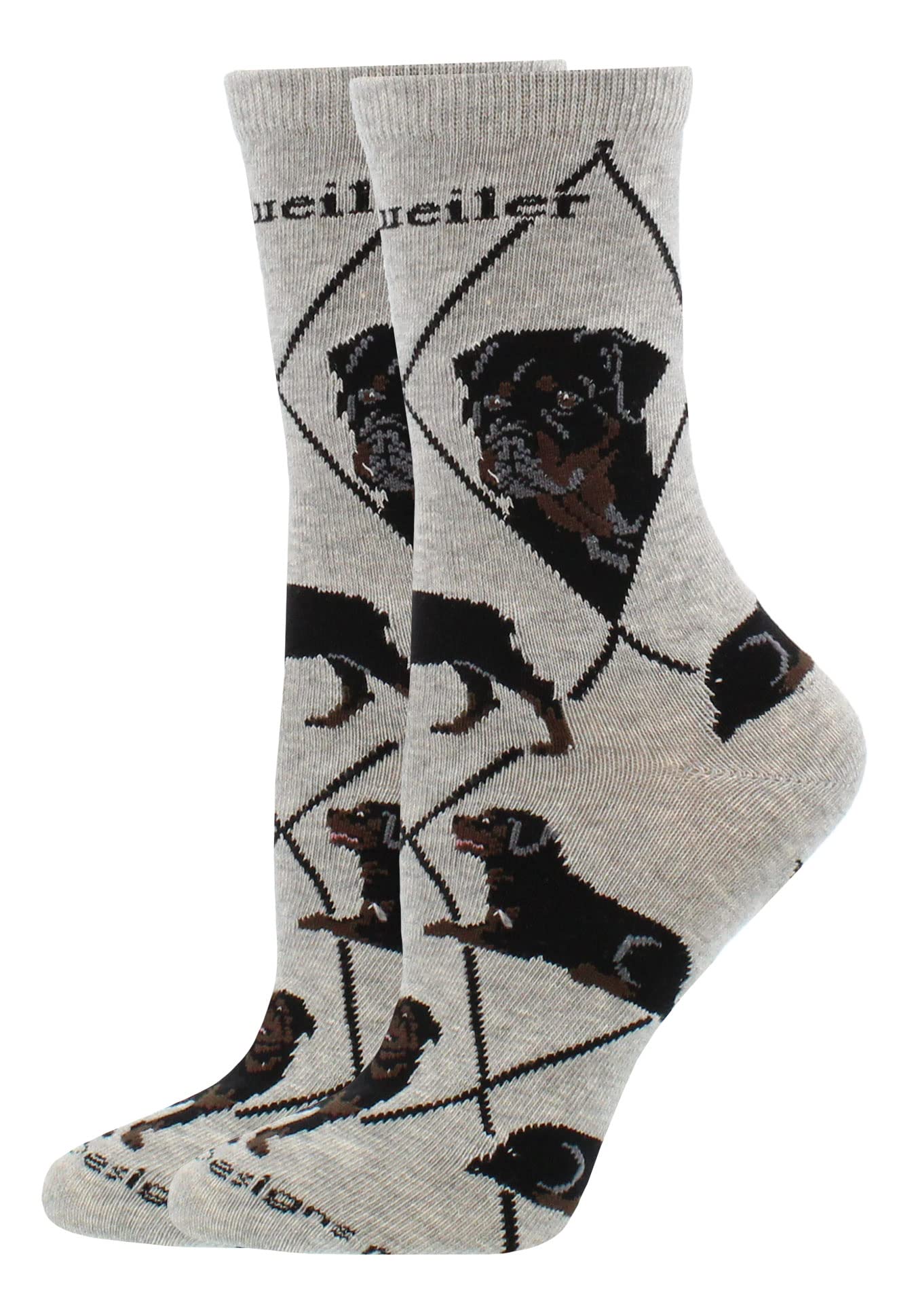 Rottweiler Socks for Women - Cute Dog Lover Gifts - Perfect for Dog Walks, Pet Owner Apparel & Christmas Presents