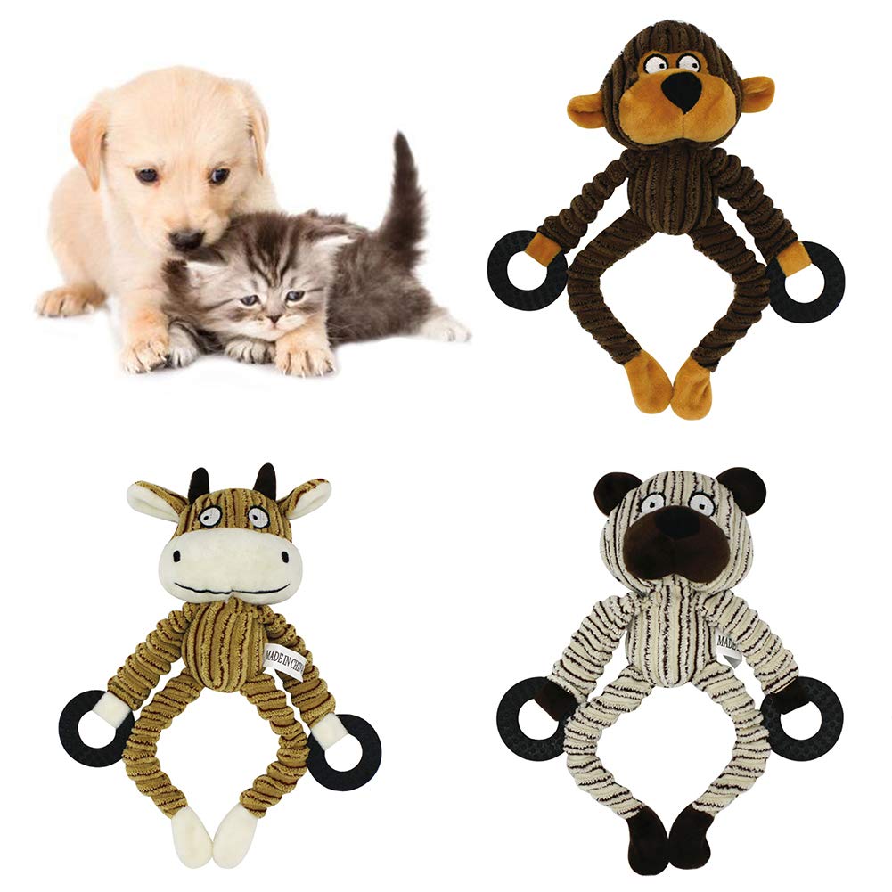 Premium Squeaky Plush Toy for Dogs & Cats - Interactive Chew Bear Toy for Biting & Play - Perfect for Indoor & Outdoor Pet Playtime