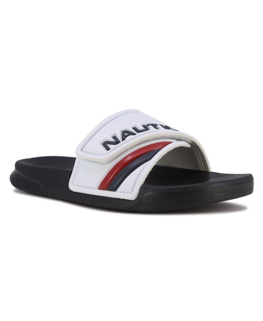 Nautica Kids Youth Athletic Slide Sandals for Boys & Girls - Comfortable Slip-On Design for Big Kid & Little Kid - Perfect for Beach, Pool, and Summer Outdoor Activities