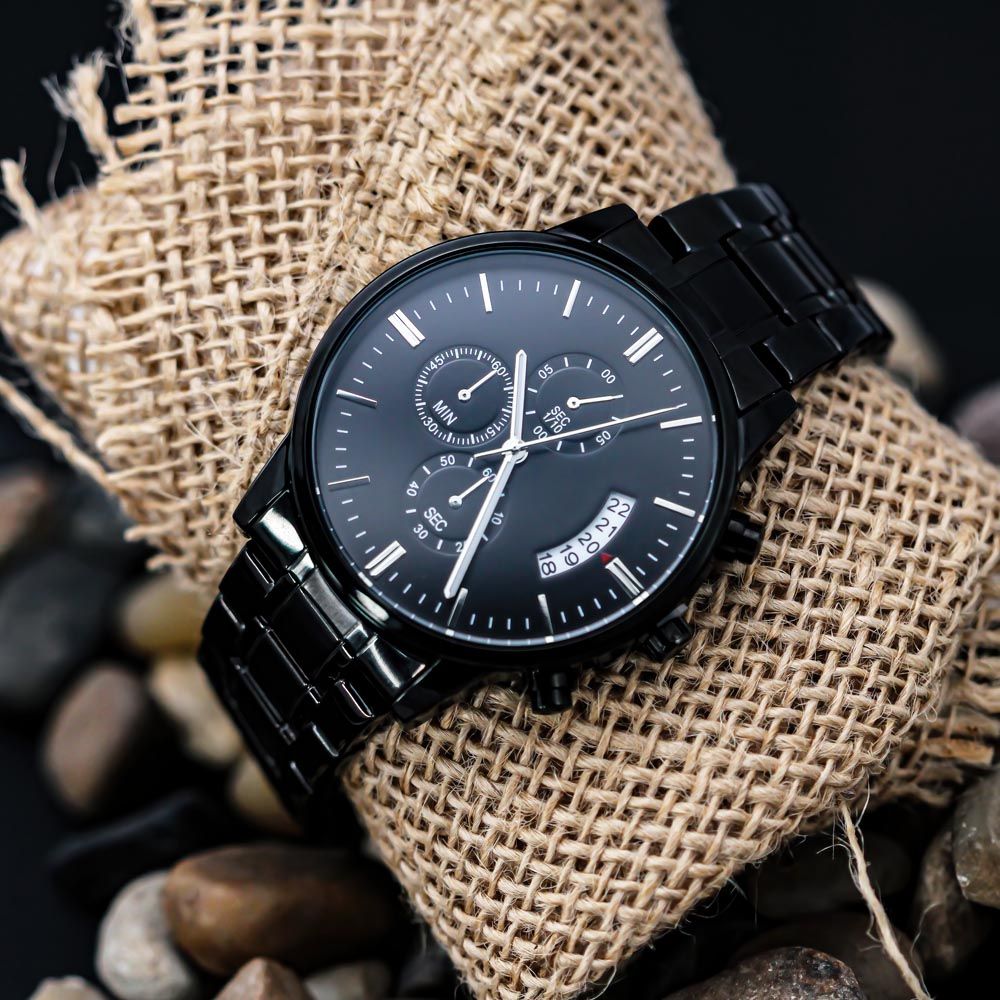 Personalized Engraved Watch for Men - Custom Gift for Dad, Husband - Birthday, Christmas, Anniversary Present - Perfect for Formal Events & Everyday Wear