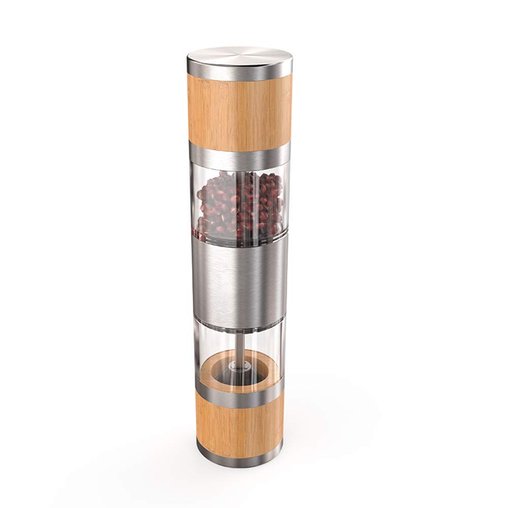 Premium 2-in-1 Salt and Pepper Grinder Set - Dual Ended Ceramic Mill with Stainless Steel Body - Perfect for Kitchen, Camping & Travel - Also Ideal for Grinding Spices Like Garlic, Rosemary & Pepper Mixes