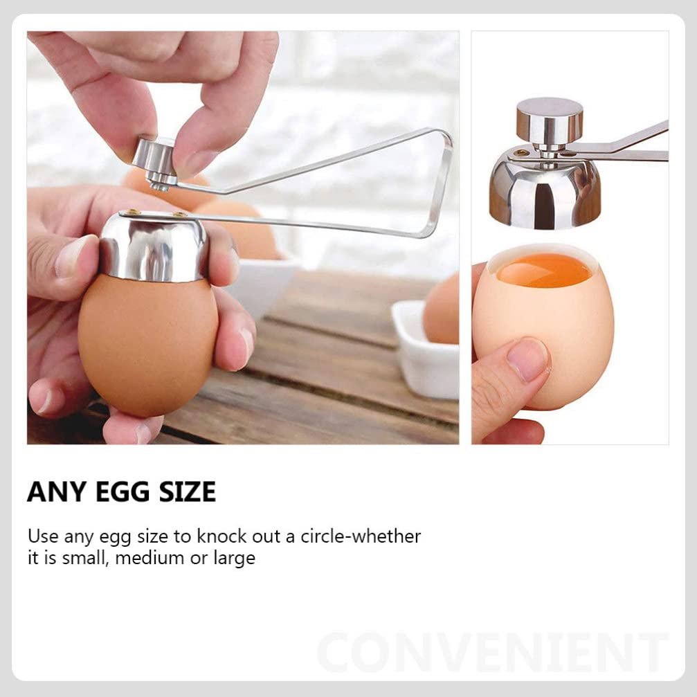 2pcs Stainless Steel Egg Opener - Egg Topper & Shell Cutter Tool for Perfect Soft/Hard Boiled Eggs - Kitchen Gadget for Easy Egg Peeling, Breakfast Prep & Baking Accessories