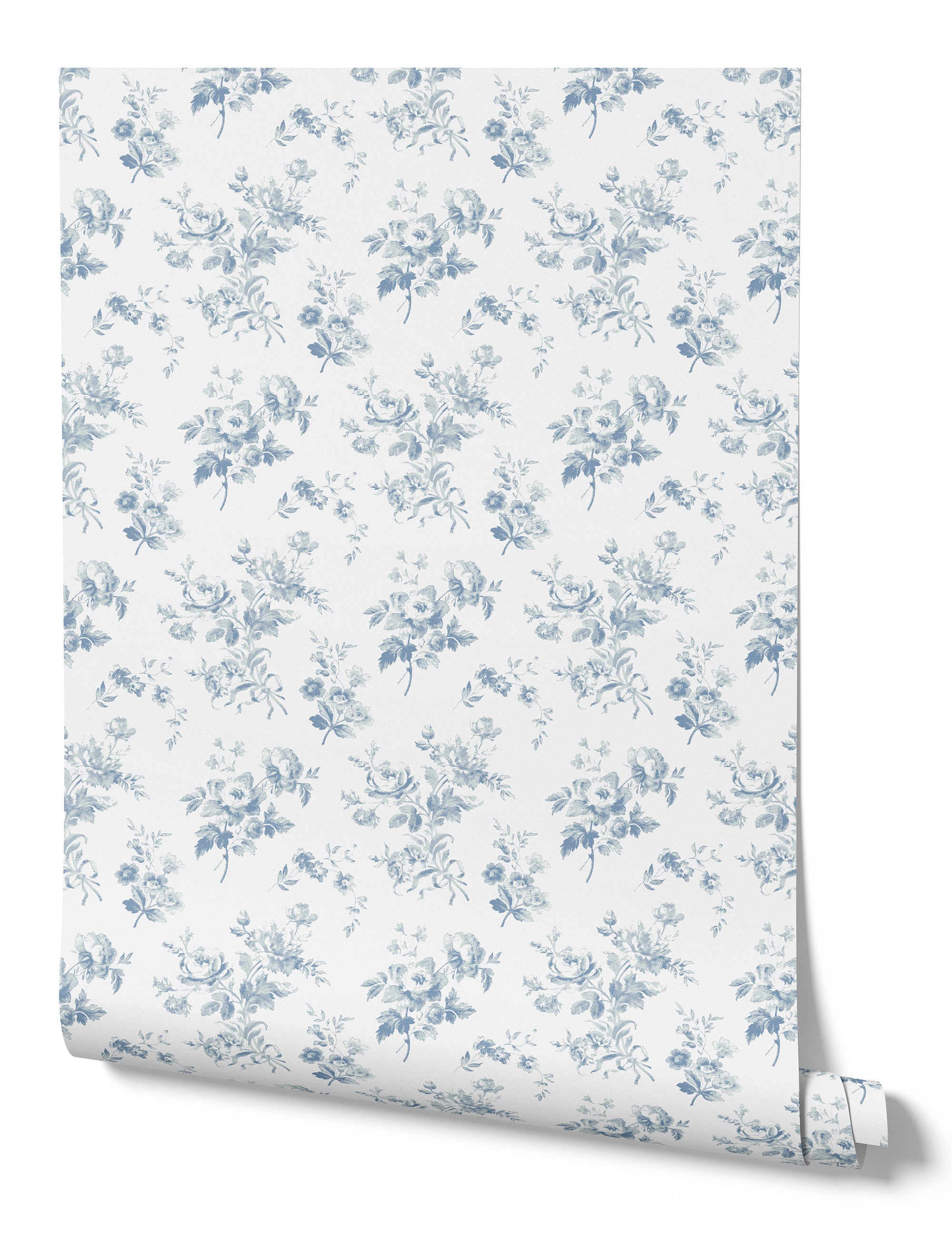 Adelaine Wallpaper Loire Blue - Premium Self-Adhesive Peel and Stick Wallpaper for Bedroom, Living Room, and Office Decor