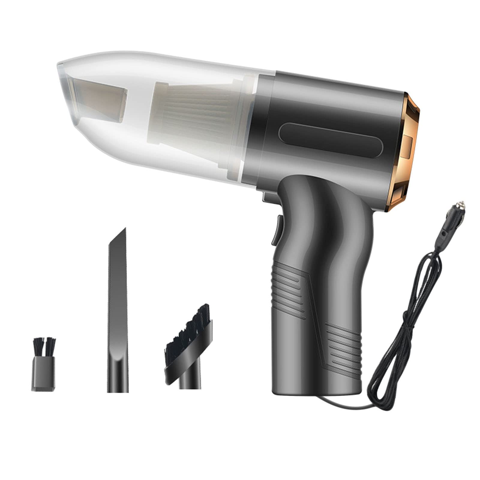 Portable Corded Handheld Vacuum Cleaner - 120W High Power Car & Home Vacuum with Washable Filter, Large Suction for Quick Cleaning in Cars, Offices & Households | Ideal for Car Seats, Pet Hair, Crumbs & Small Spaces