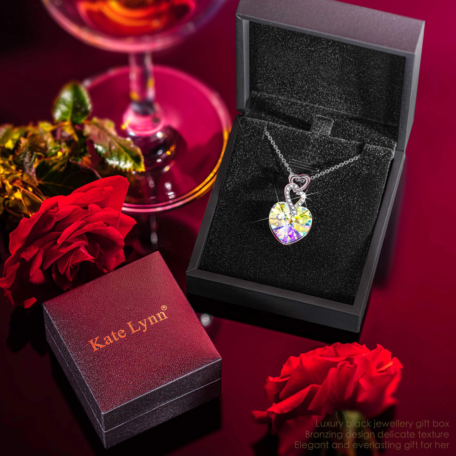 Kate Lynn Butterfly Crystal Pendant Necklace for Women - Austrian Crystals, Elegant Jewelry Gift for Wife, Girlfriend, Mum - Perfect for Valentine's Day, Mother's Day, Christmas, Anniversary & Birthday Celebrations, Office Wear & Evening Events