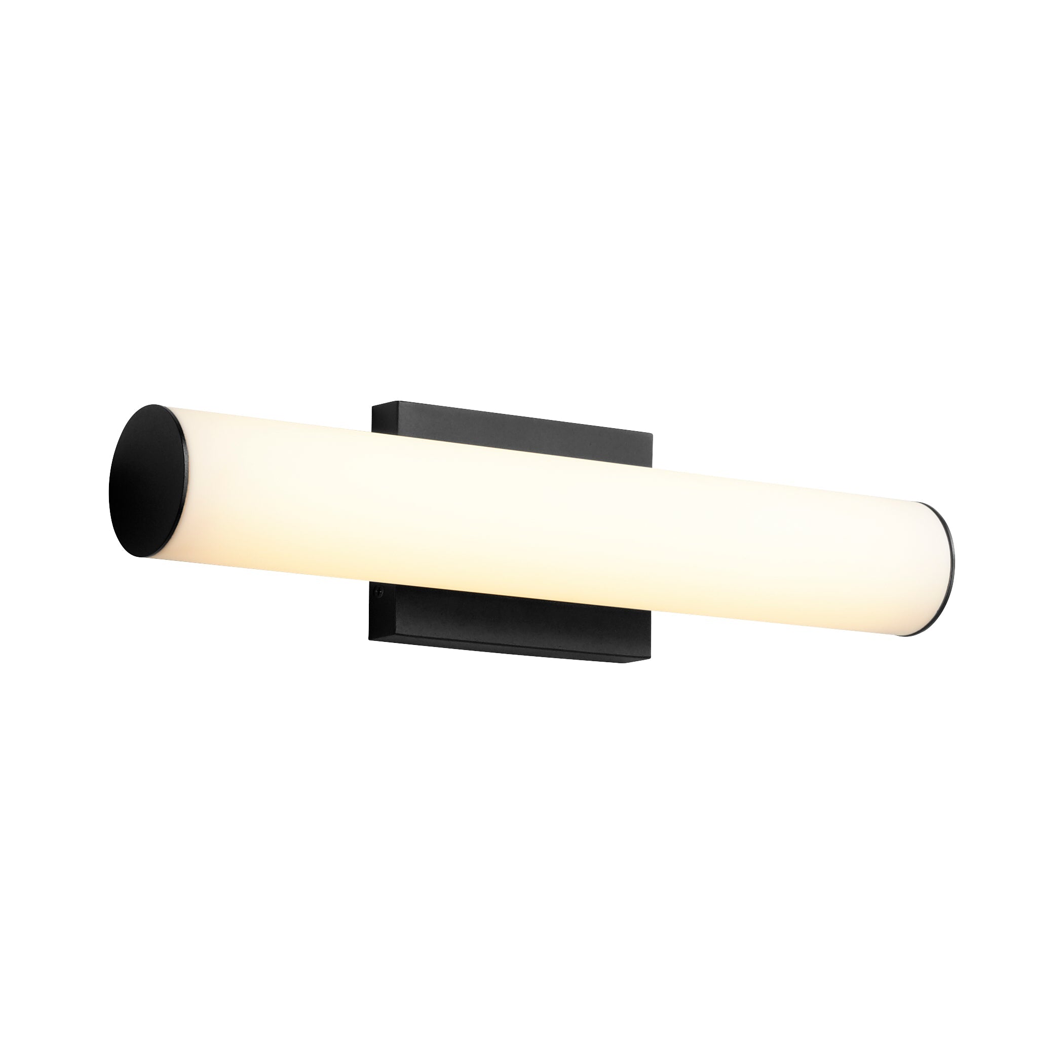 Oxygen FUGIT 3 5011 15 Vanity LED Light - 18 Inch Modern Matte White Acrylic Lens, 3000K Warm White Light, Black Finish - Perfect for Bathroom Makeup Mirror Lighting & Modern Home Decor