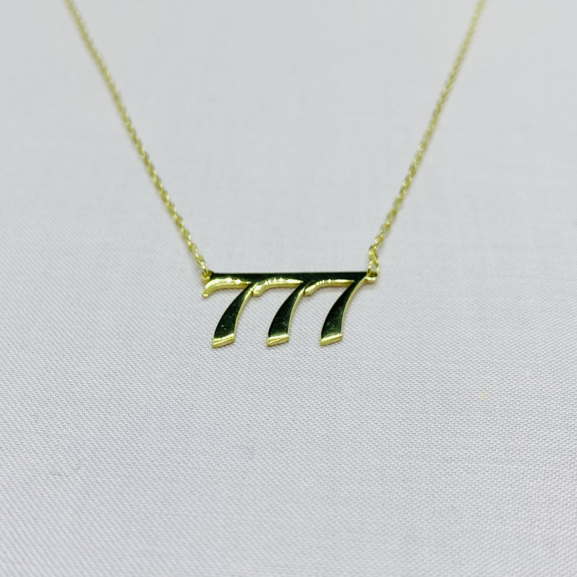 14K Solid Gold Angel Number Necklace - Personalized Birth Year Jewelry Gift for Women, Birthday & Special Occasions