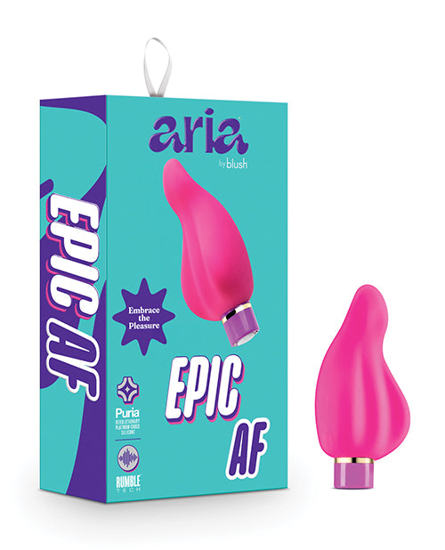 Aria Epic AF Rechargeable Silicone Vibrator - Powerful Waterproof Adult Toy for Women, Couples - Perfect for Solo Play & Romantic Nights (Fuchsia)