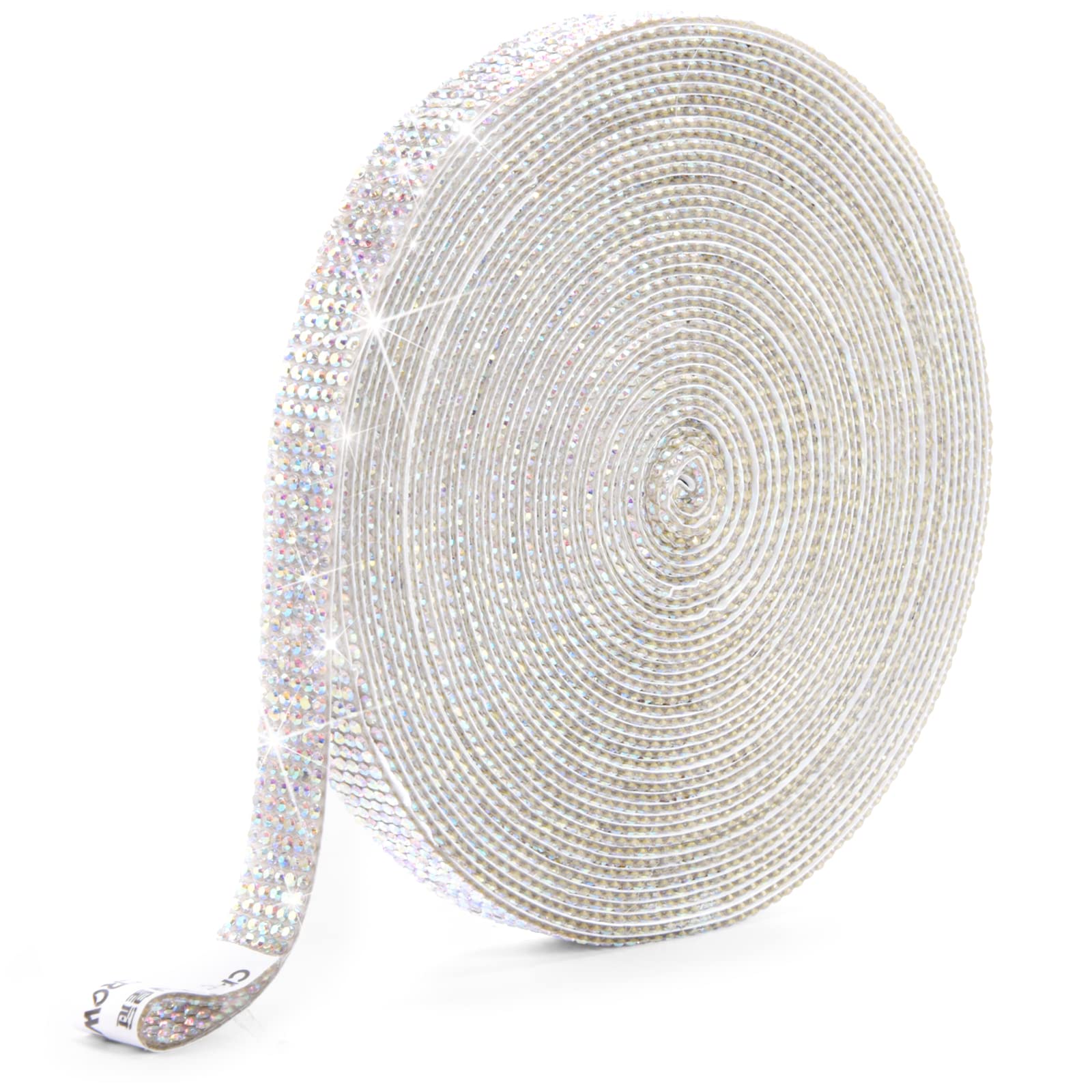 Self Adhesive Crystal Rhinestone Ribbon - 3 Yards DIY Diamond Bling Strips for Crafts, Phone & Car Decor | Colorful 0.51 Inch Rhinestone Tape Roll | Perfect for DIY Projects, Wedding Decor, Nail Art & Fashion Accessories