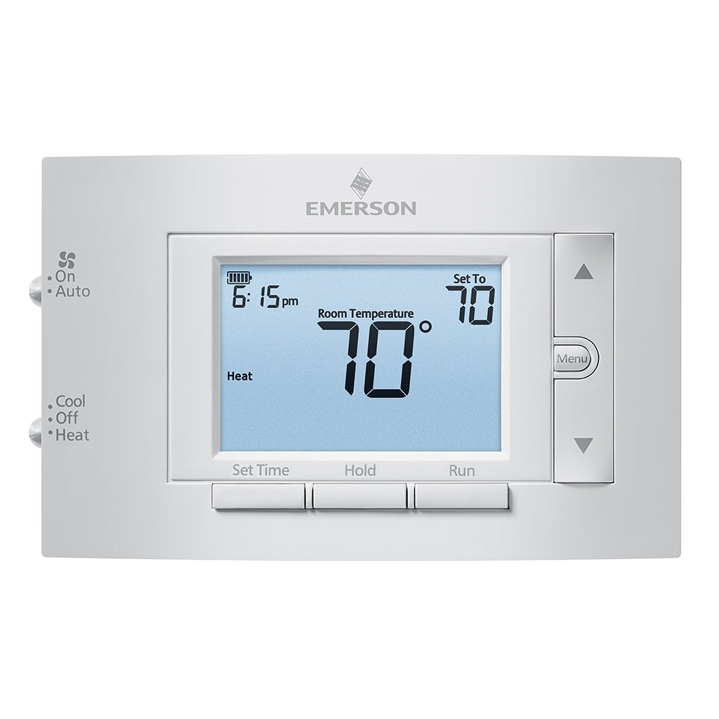 Emerson 1F83C-11PR Programmable Thermostat - 1H/1C Conventional Heating & Cooling System - White - Perfect for Home Temperature Control & Energy Savings