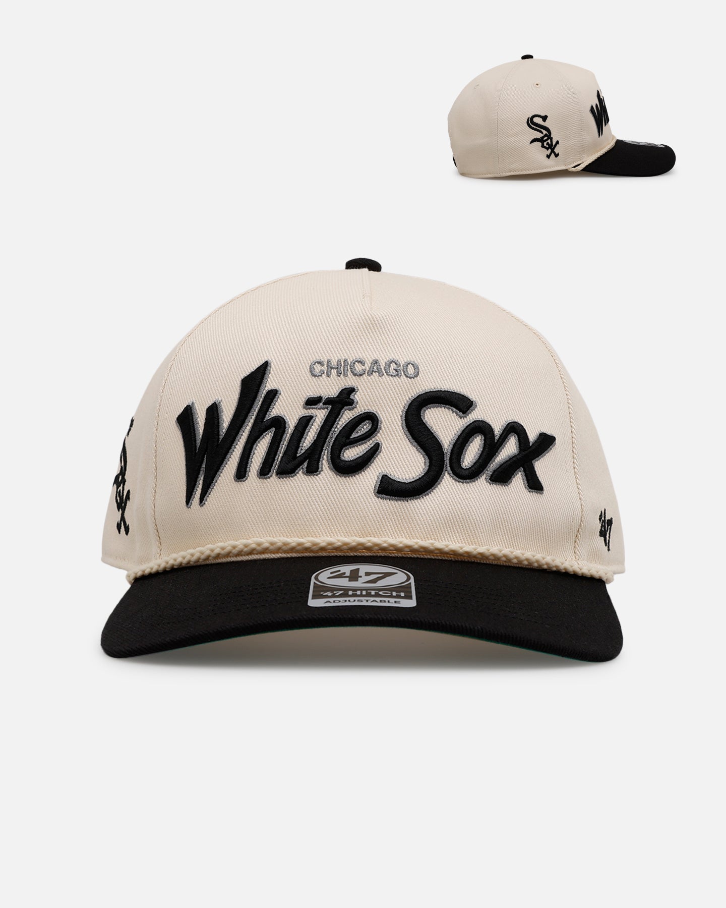 47 Brand Chicago White Sox 'MLB Opening Day' Script Hitch Snapback Hat - Adjustable Baseball Cap for Men & Women - Perfect for Games, Sports Events & Casual Wear