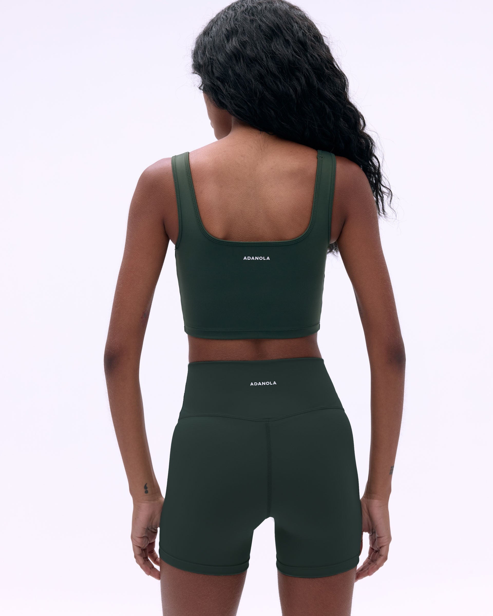 Best Square Neck Bra for Women - Dark Olive Green Comfortable Support for Yoga, Workouts & Everyday Wear