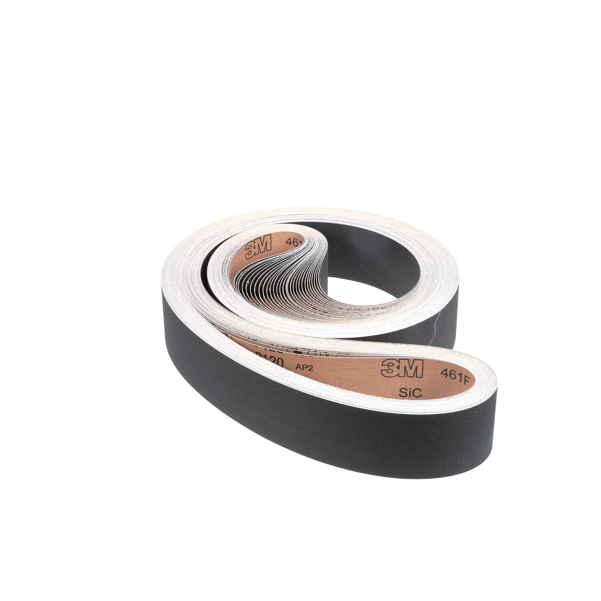 3M 461F Cloth Sanding Belt P120 Grit, 3.5