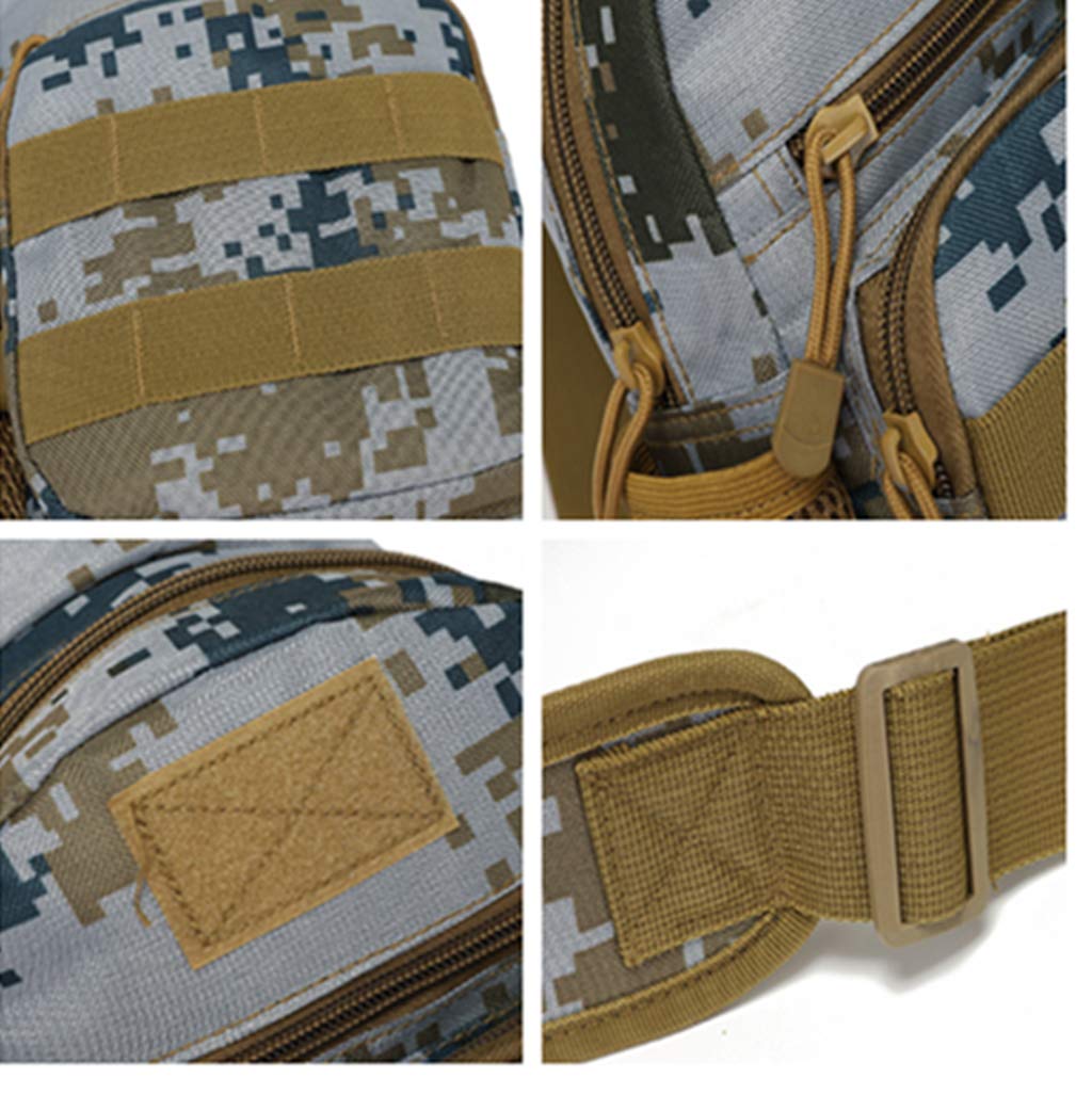 Tactical Sling Bag - Military MOLLE Chest Pack Crossbody Shoulder Bag - EDC Messenger Daypack for Camping, Hiking, Trekking & Cycling - Durable Outdoor Utility Side Bag (Python Black) - Perfect for Travel, Work Commute & Everyday Carry Essentials