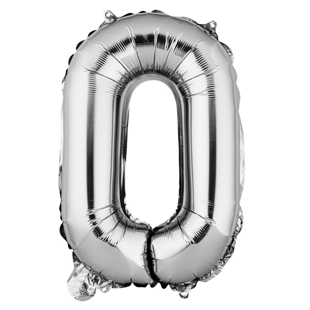 Balloonify Silver Mylar Number 0 Balloon - 16 Inch Foil Balloon for Birthday Parties, Baby Showers & Anniversary Celebrations (1 Count Box)