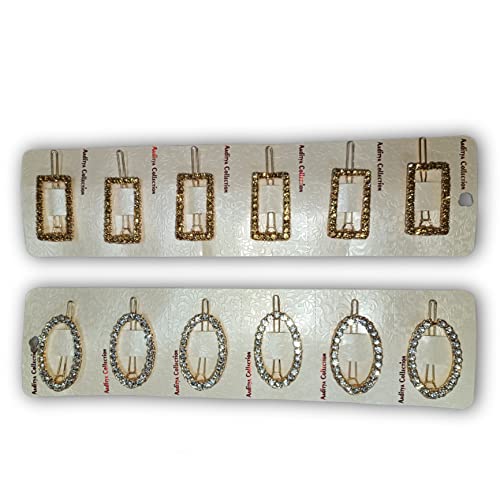 Korean Style Stone Lock Hair Clips - 6 Pack Hair Accessories for Women, Slide Pins for Ponytail & Bun Hairstyles - Perfect for Weddings, Parties & Daily Wear