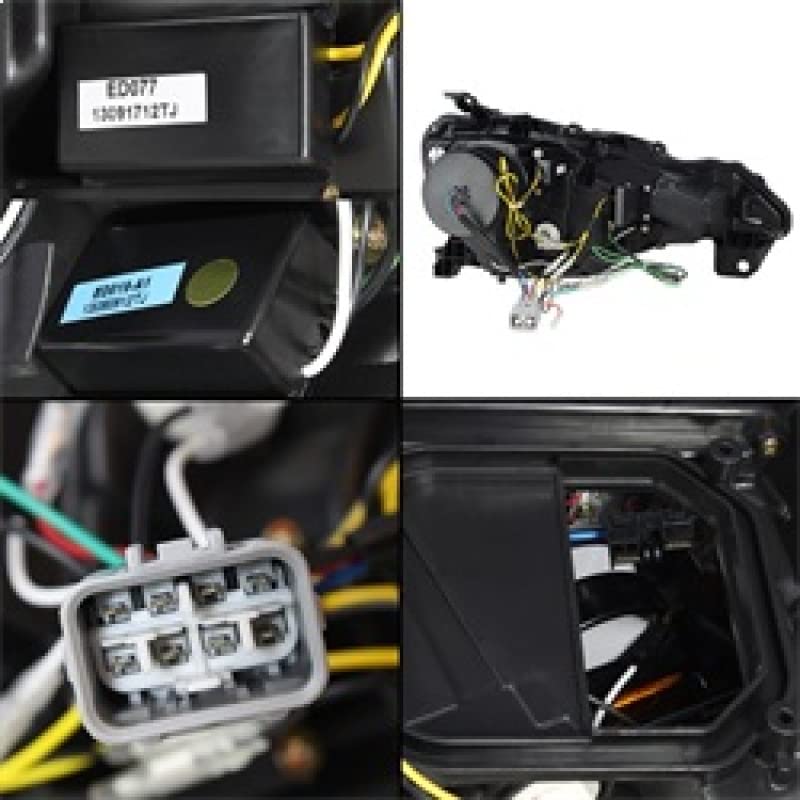 Spyder Auto 5075475 Projector Style Headlights - Black/Clear - High Performance LED Headlights for Improved Night Visibility - Perfect for Jeep Wrangler & Off-Road Adventures