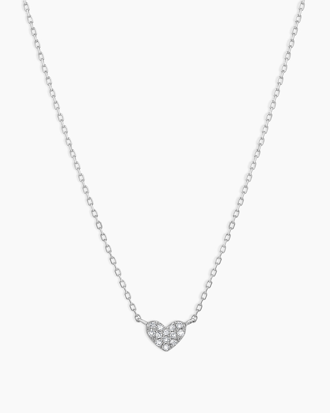 14K Gold Diamond Pavé Mini Heart Necklace for Women - Elegant Valentine's Day Gift, Anniversary Present & Everyday Jewelry