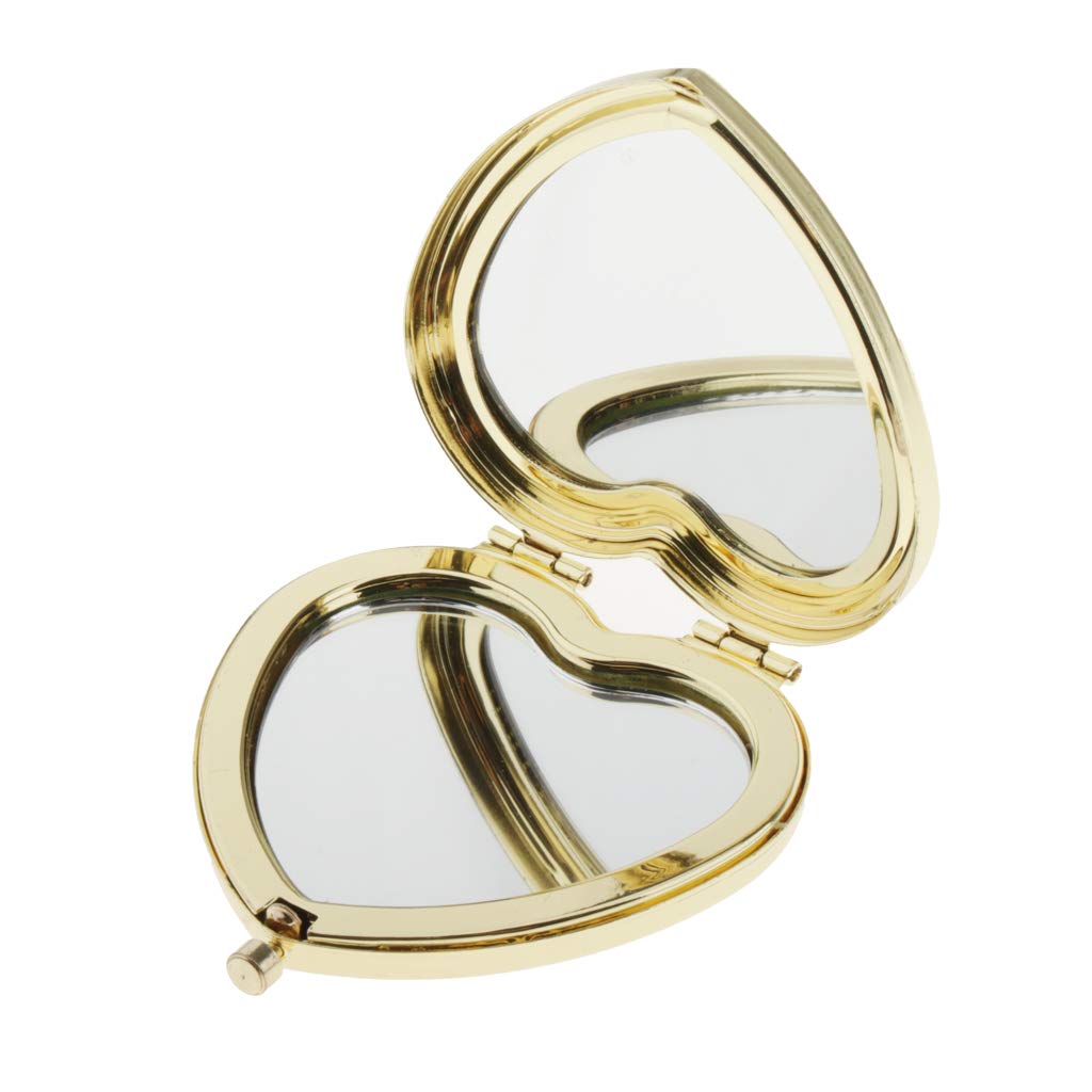 Bonarty 10X Magnifying Makeup Mirror with LED Lights, Portable Vanity Mirror for Women - Golden | Perfect for Travel, Home, and Salon Use