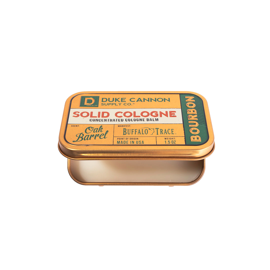Duke Cannon Bourbon Solid Cologne for Men - Long Lasting Scent, Natural Ingredients - Perfect for Travel, Work & Date Nights