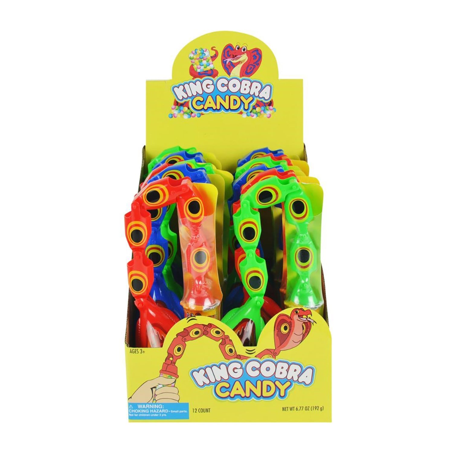 Koko's King Cobra Candy - 12 Count Box | Sour & Sweet Hard Candy for Parties, Gifts & Snacking