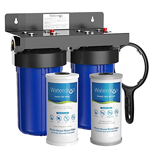 WD-WHF21-FG Whole House Water Filter System | 5-Stage Filtration for Iron, Manganese, Lead & Chlorine Removal | Carbon & Sediment Filters | 1