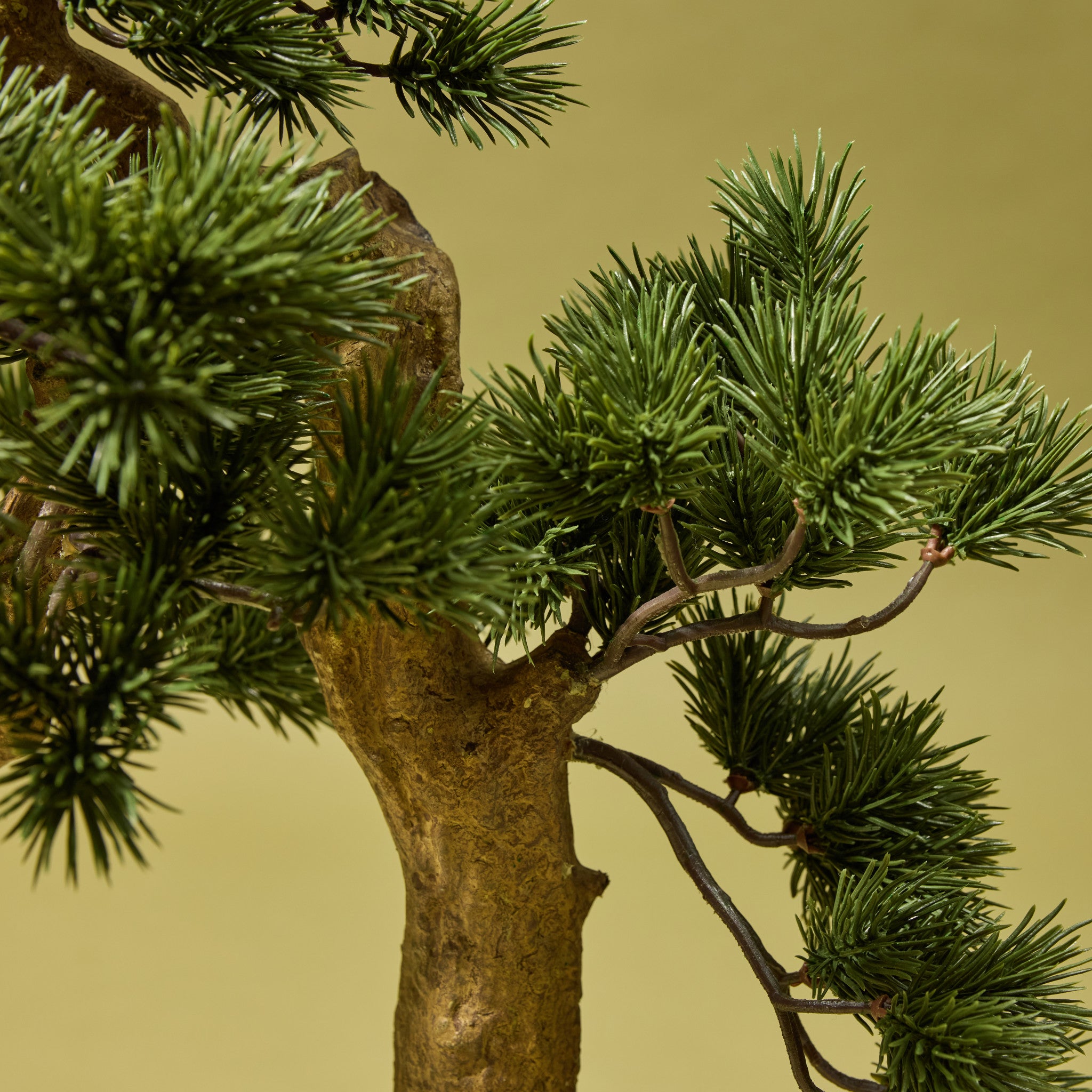 Artificial Pine Bonsai Tree in Decorative Pot - 21.6 Inch Tall Indoor/Outdoor Fake Plant for Home Office Decor, Zen Garden, and Tabletop Display